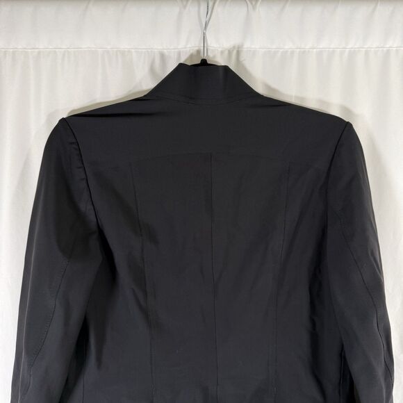 Athleta Jacket Women's 4 Solid Black Open Front Pockets Stretch Nylon - Picture 9 of 10